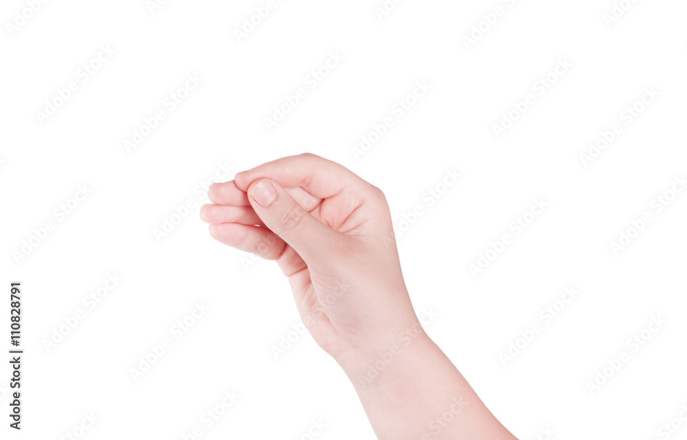 Beautiful woman hand holding isolated Beautiful woman hand holding isolated