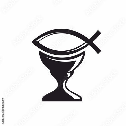 Church logo. The cup of suffering, and the sign of Jesus Christ.