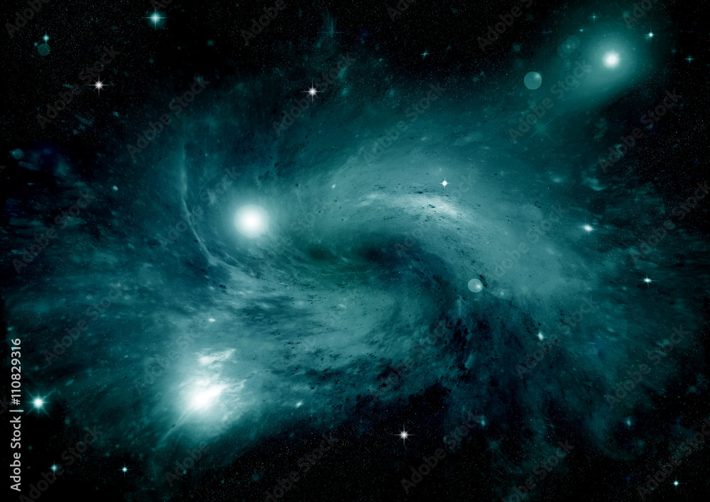 Fototapeta premium galaxy in a free space