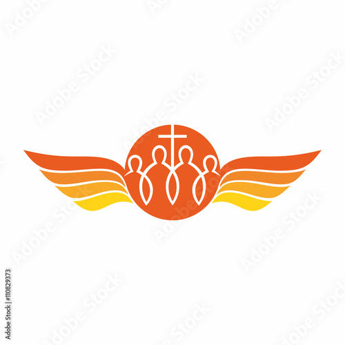 Church logo. The unity of the Church in Christ.