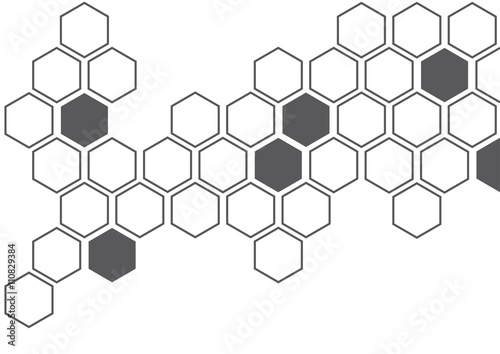 dark grey hexagon white background wall pattern