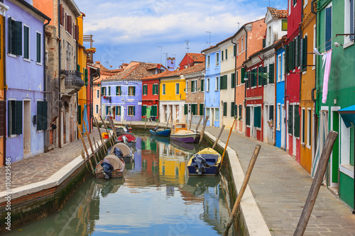 Colorful Houses in Burano island, Italy © smiltena