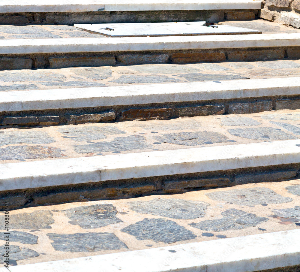 in greece monument old steps and marble ancien line in greece monument old steps and marble ancien line