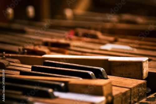 Old broken piano