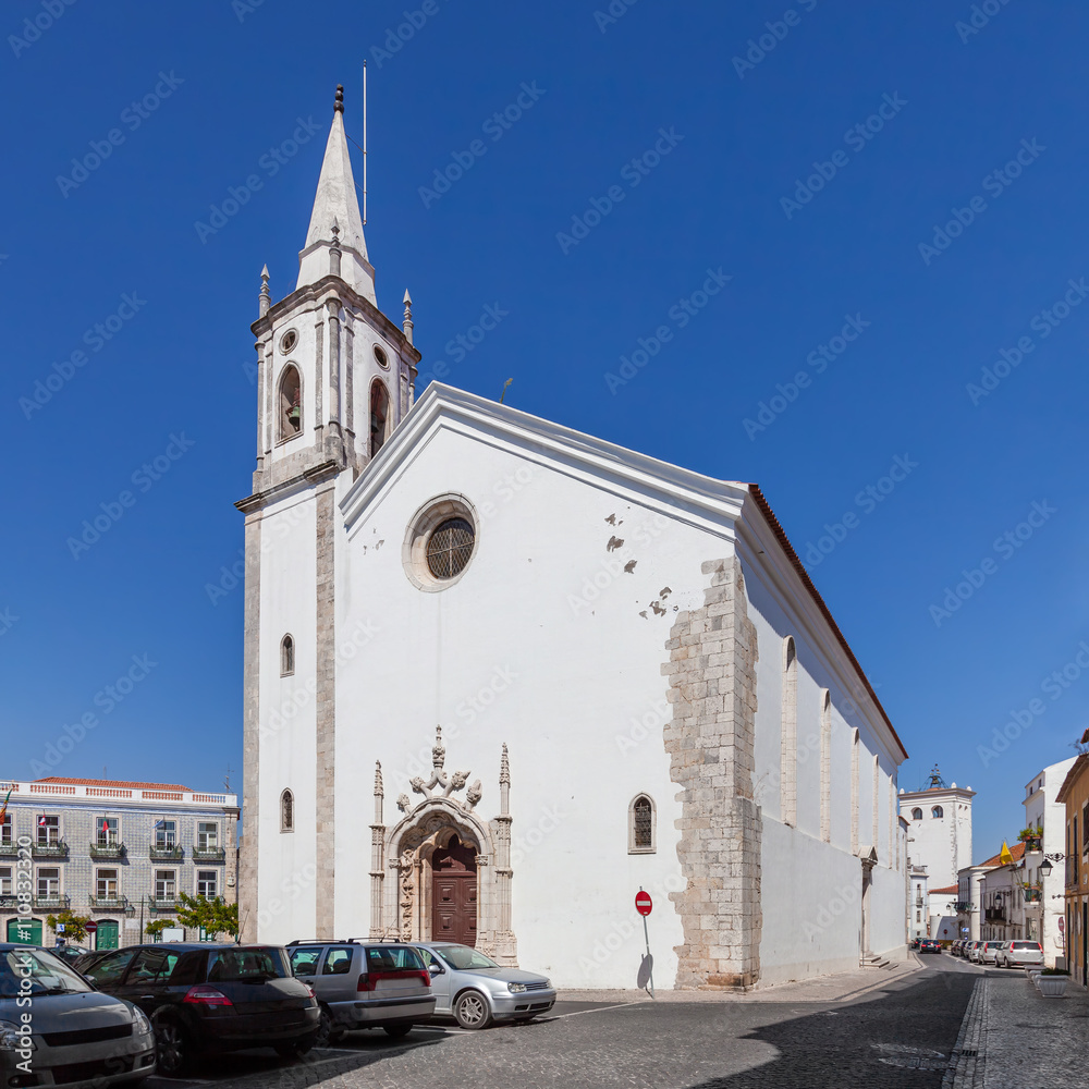 Nossa Senhora de Marvila Church. 16th century Renaissance and Manueline architecture. Santarem, Portugal.