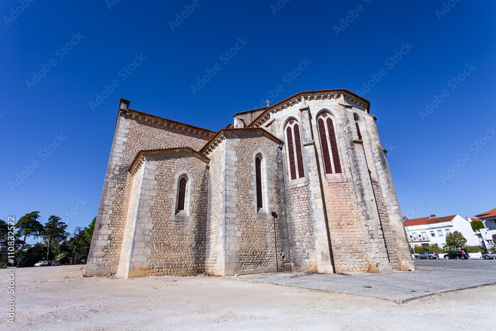Apse exterior of the Santa Clara Church in the city of Santarem, Portugal. 13th century Mendicant Gothic Architecture.