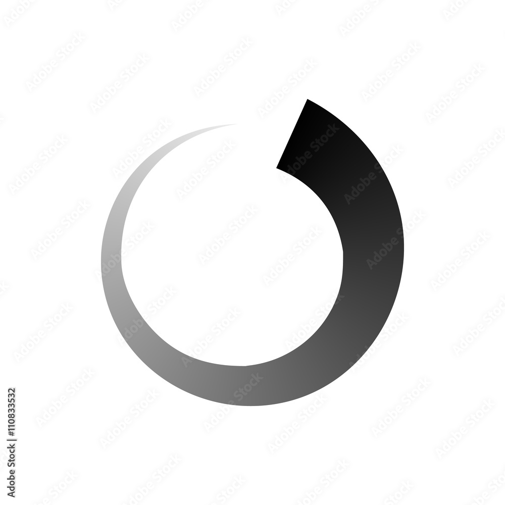 Abstract geometric circle icon, simple style Abstract geometric circle icon, simple style