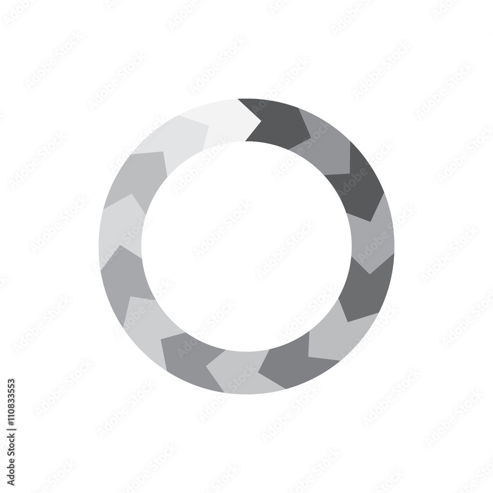 Abstract geometric circle of segment arrows icon Abstract geometric circle of segment arrows icon