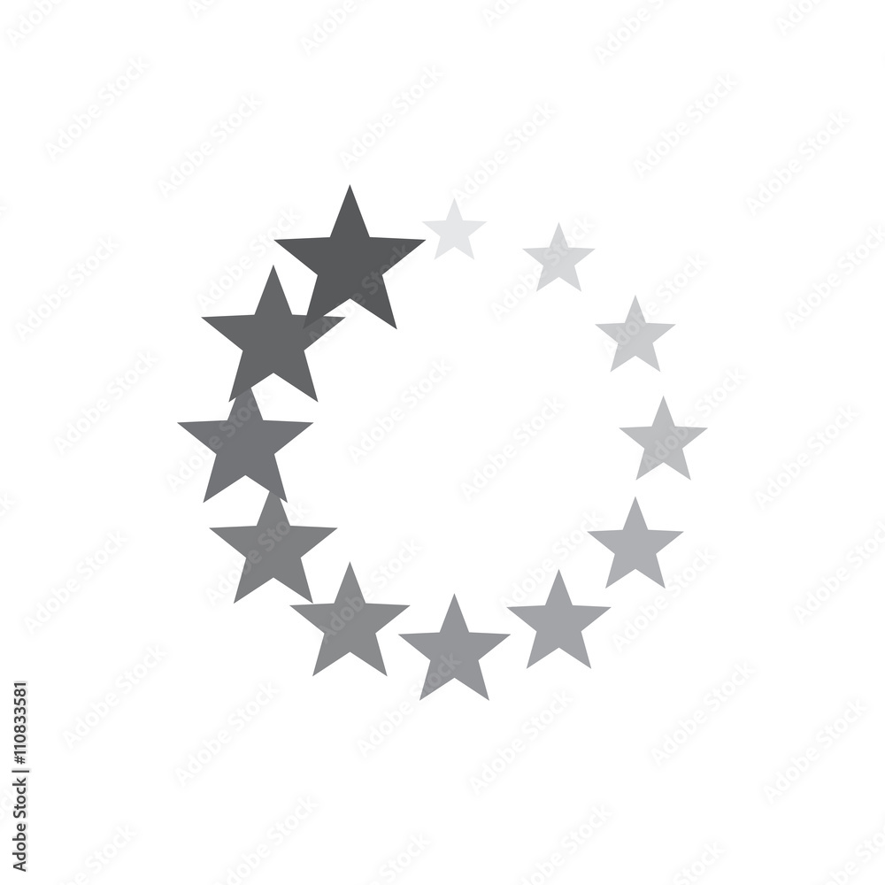 Abstract geometric circle of stars icon Abstract geometric circle of stars icon