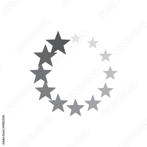 Abstract geometric circle of stars icon