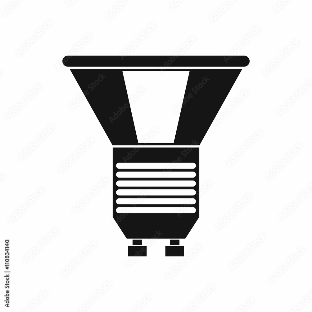 Luminodiode icon in simple style Luminodiode icon in simple style