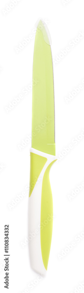 Steel green knife isolated over the white background Steel green knife isolated over the white background
