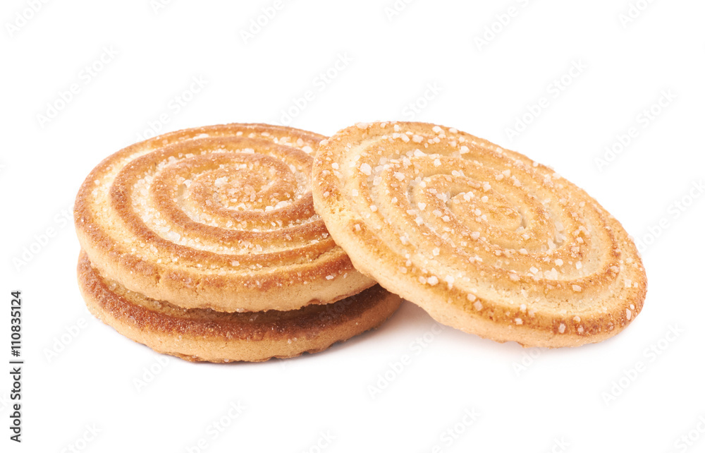 stack of cookies isolated over the white background stack of cookies isolated over the white background