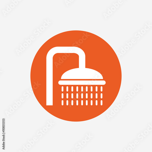 Shower sign icon. Douche with water drops symbol