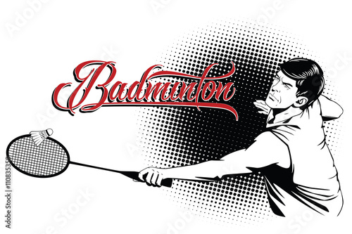 Summer kinds of sports. Badminton