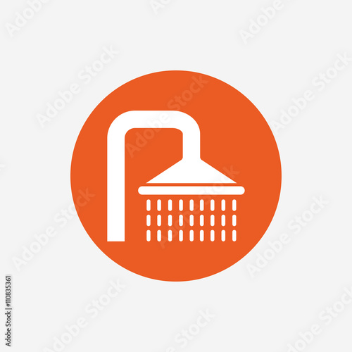Shower sign icon. Douche with water drops symbol