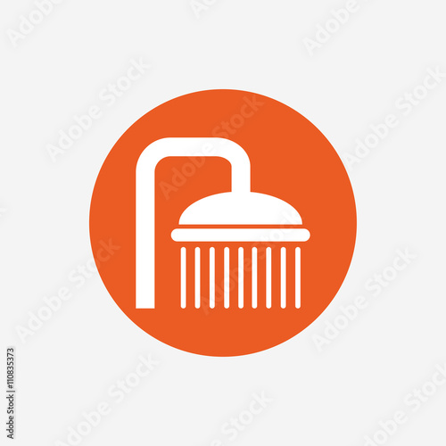 Shower sign icon. Douche with water drops symbol