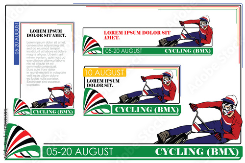 Summer kinds of sports. BMX cycling