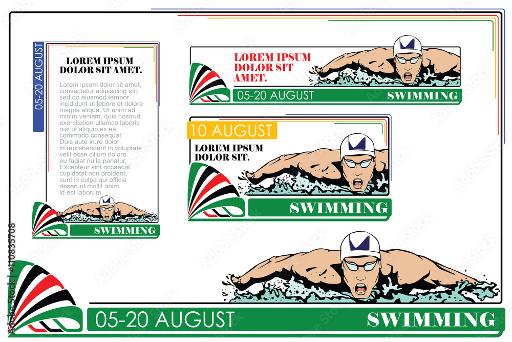 Obraz premium Summer kinds of sports. Swimming