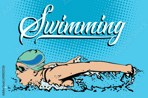Summer kinds of sports. Swimming
