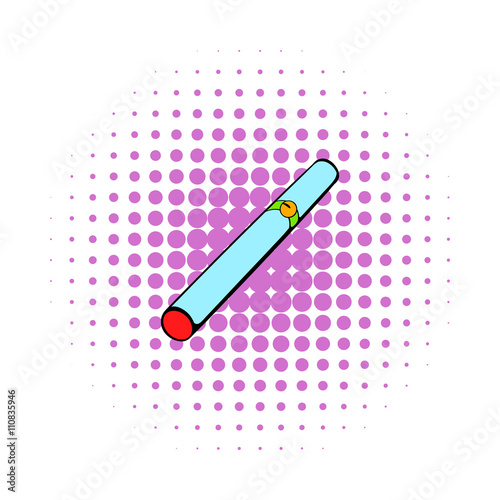 Electronic cigarette part icon, comics style