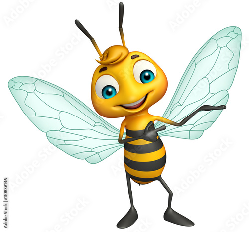 cute Bee funny cartoon character