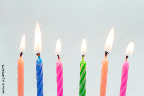 Burning birthday candles