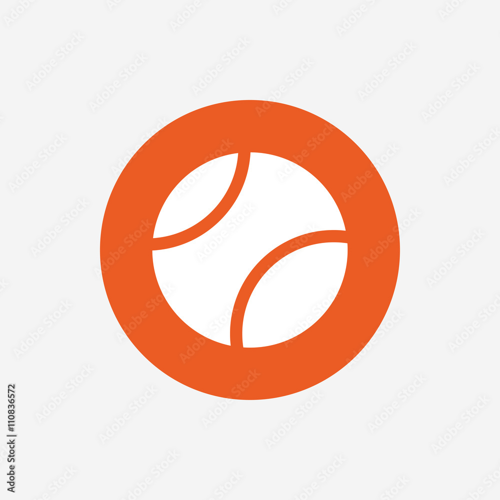 Tennis ball sign icon. Sport symbol.