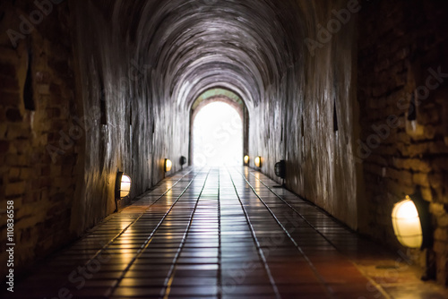 The old tunnel of Wat U-mong in Chiang Mai province  Thailand