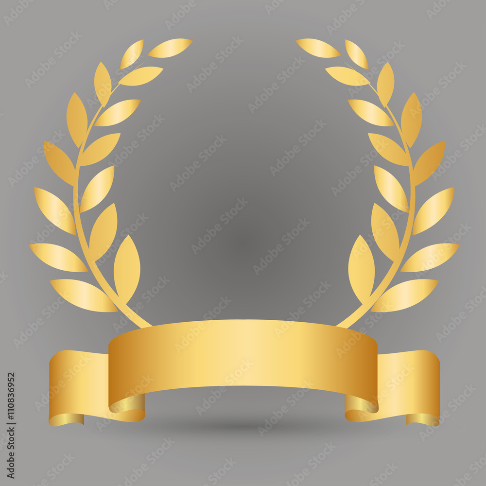 Crown winner in the gold color on a gray background Stock Vector ...