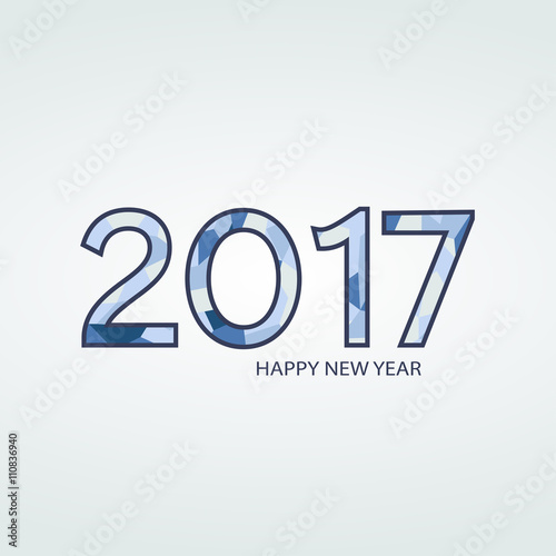 greeting card, happy new year 2017