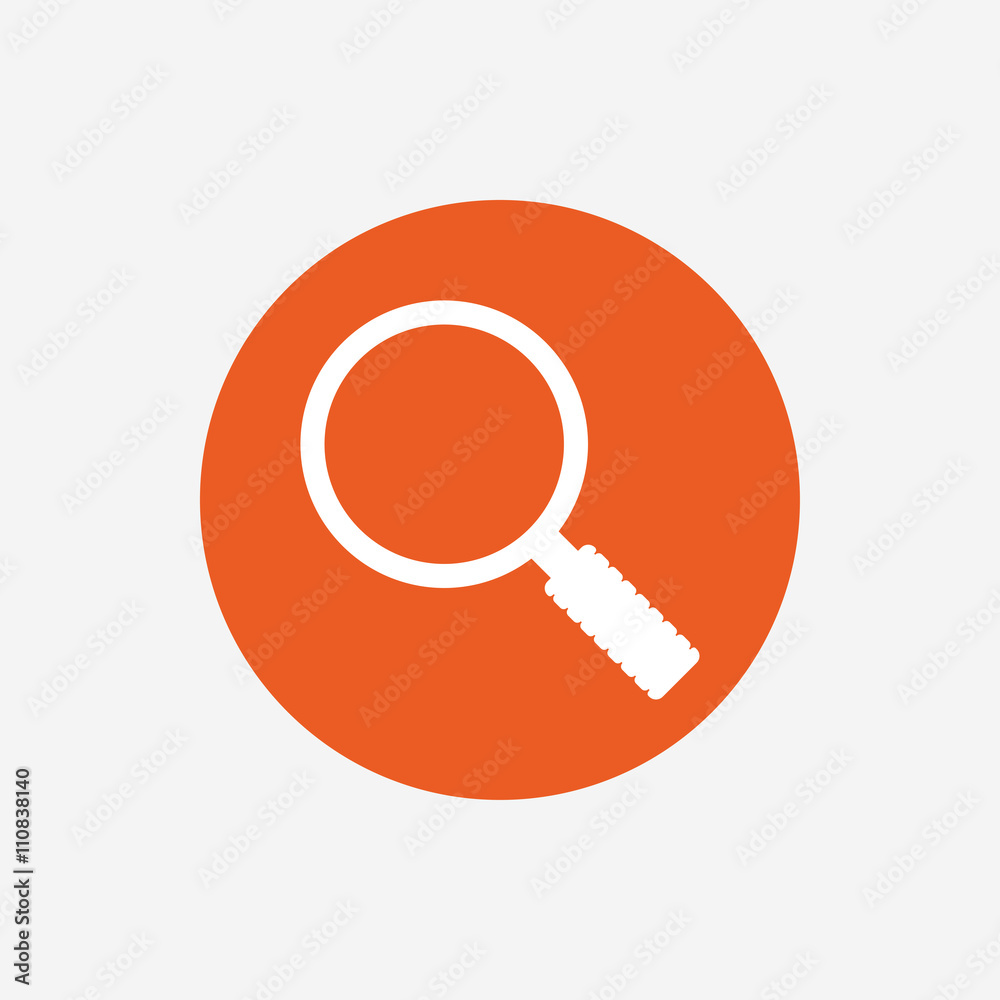 Magnifier glass sign icon. Zoom tool. Navigation Magnifier glass sign icon. Zoom tool. Navigation