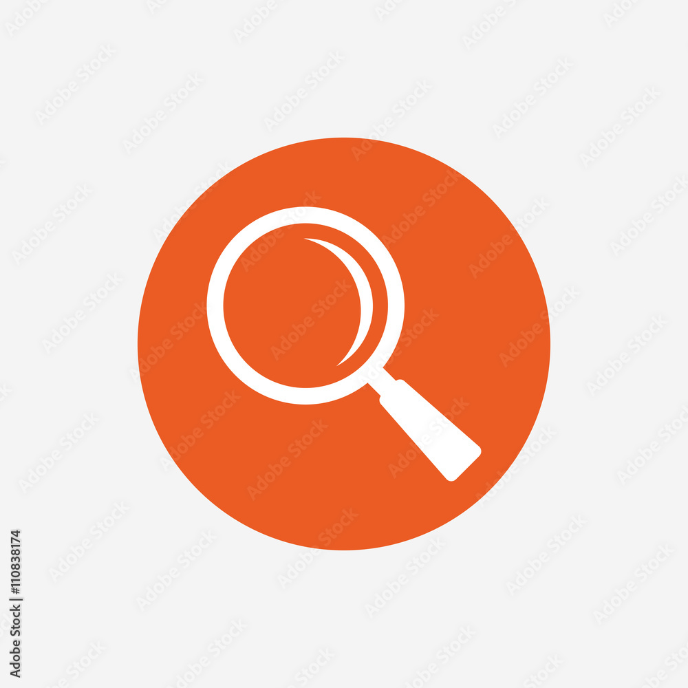 Magnifier glass sign icon. Zoom tool. Navigation Magnifier glass sign icon. Zoom tool. Navigation