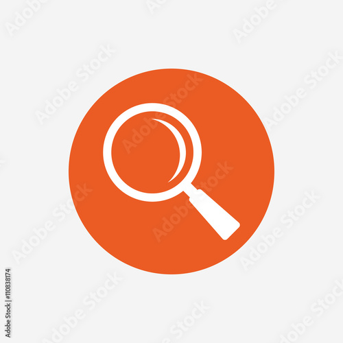 Magnifier glass sign icon. Zoom tool. Navigation