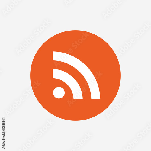 RSS sign icon. RSS feed symbol.