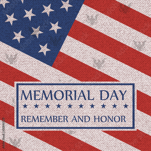 Happy Memorial Day - Stars and Stripes background