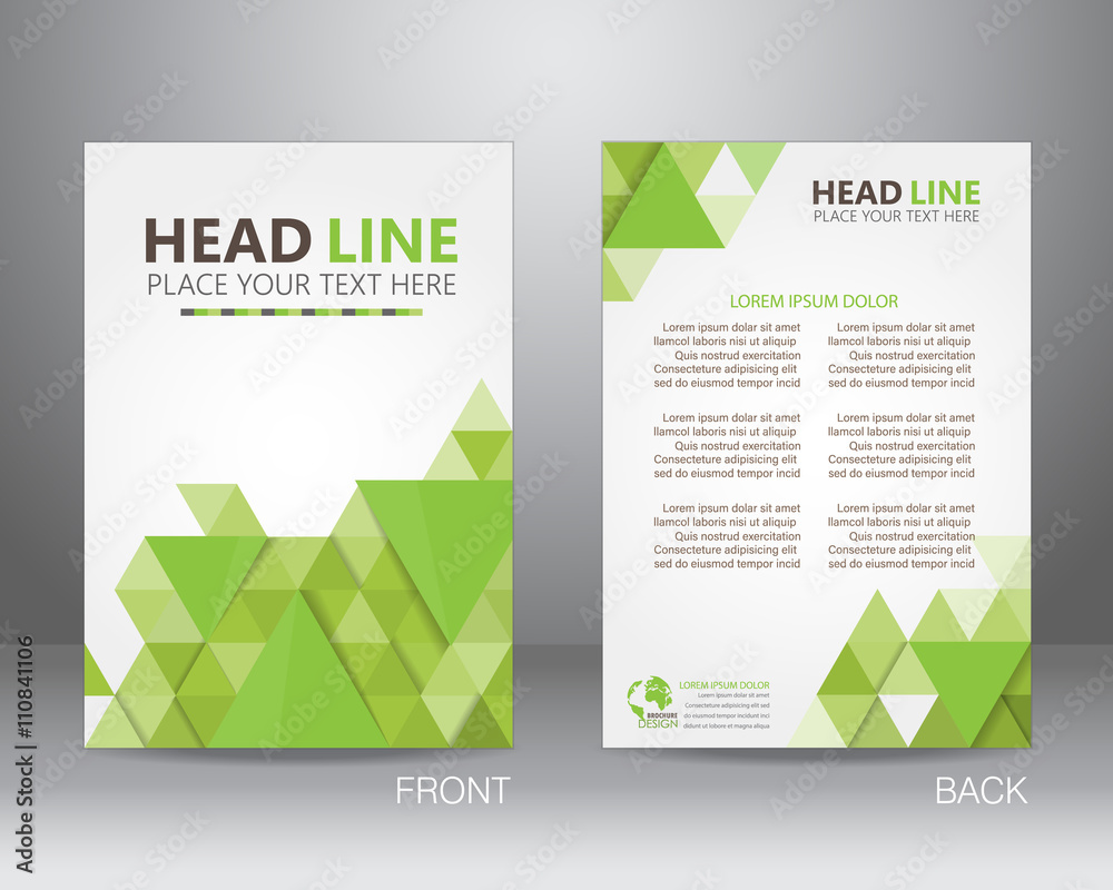 ecology brochure design template, vector ecology brochure design template, vector