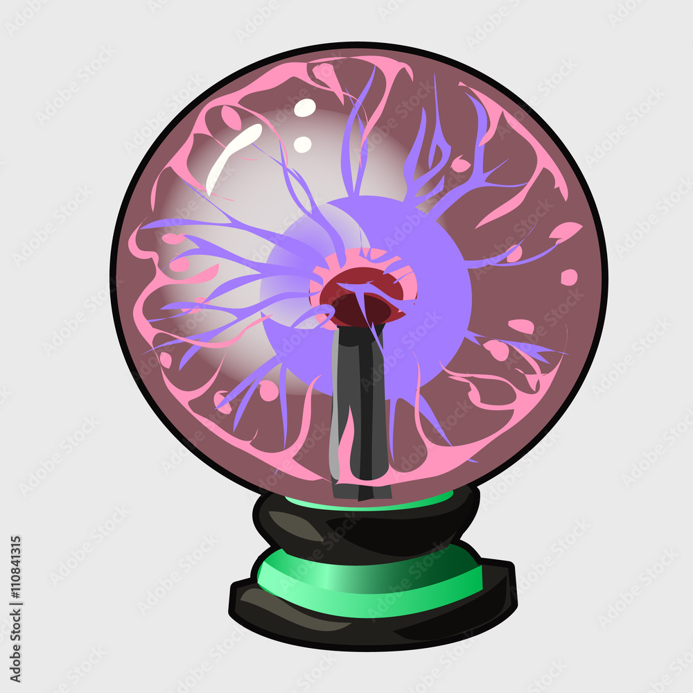Magic ball with lightning inside. Artifact wizard Magic ball with lightning inside. Artifact wizard