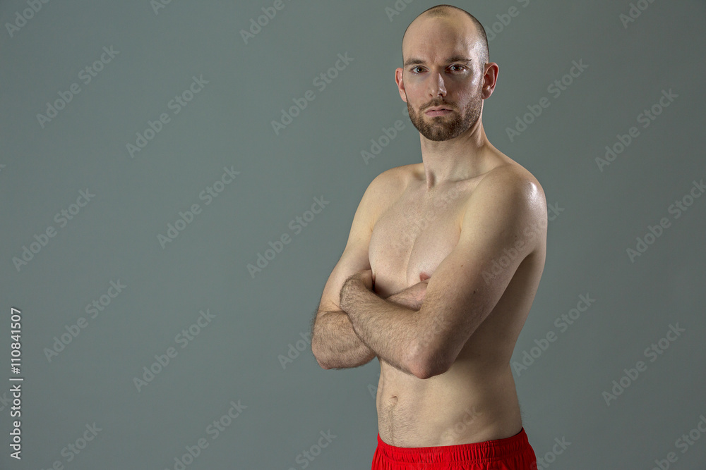 Caucasian fitness man portrait