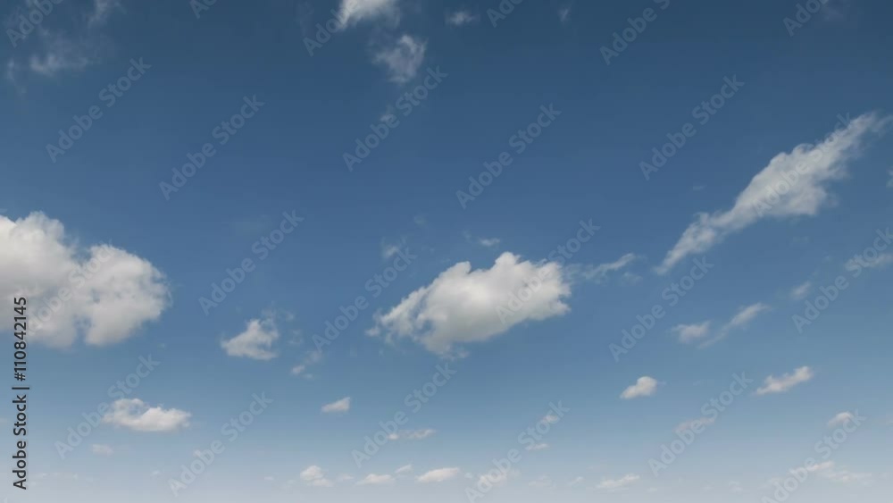 Russia, timelapse. The movement of clouds over the fields of winter wheat in early spring in the vast steppes of the Don.