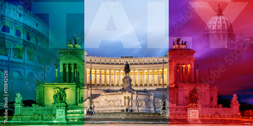 Canvas Print Collage with theme of Italy