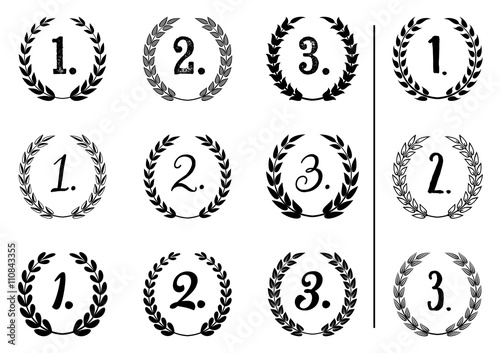 Vector laurel wreaths collection