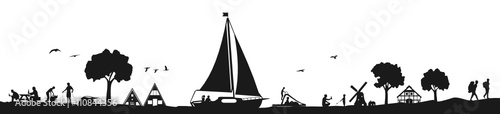 Lansdschaft Segelboot