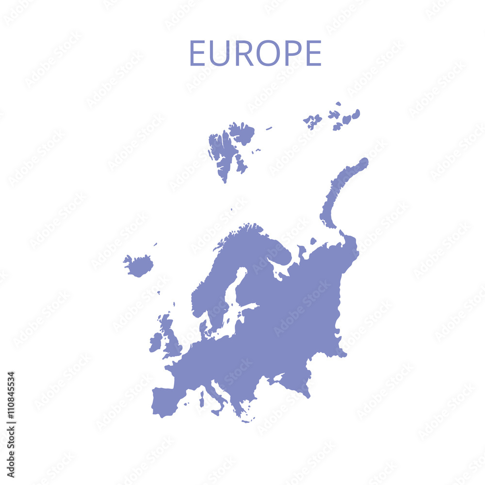 Europe map. Vector illustration.
