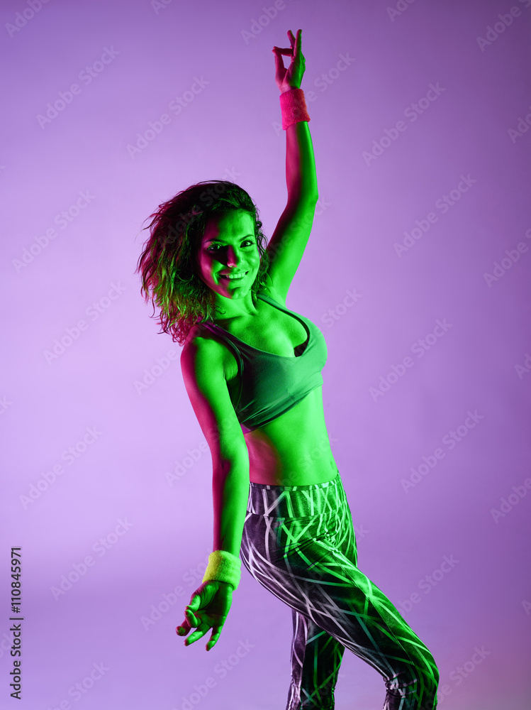 woman dancer dancing fitness exercises isolated woman dancer dancing fitness exercises isolated