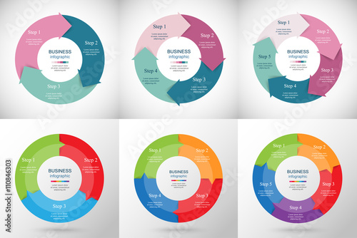 Collection of infographic templates for business