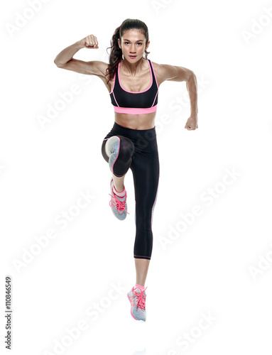  woman fitness exercises isolated