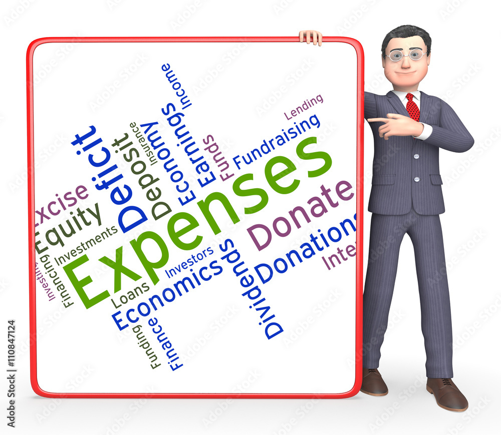 Expenses Word Represents Outgoing Outlays And Budgeting Expenses Word Represents Outgoing Outlays And Budgeting