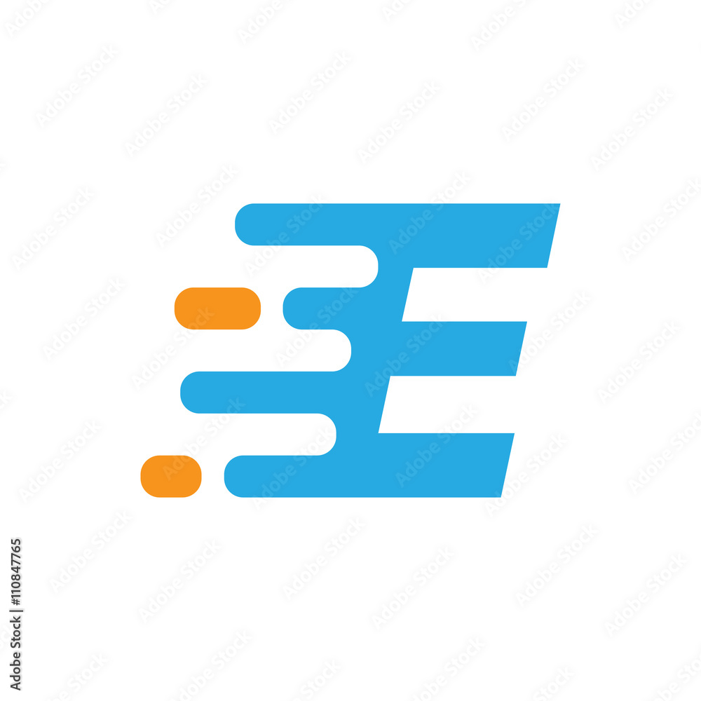 Simple Modern initial move logo e Simple Modern initial move logo e