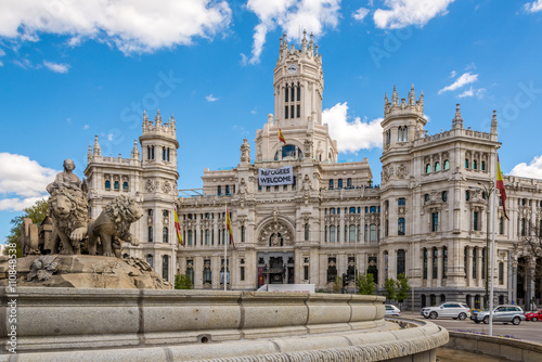 Palace and fountain of Cybele (City Hall) in Madrid
